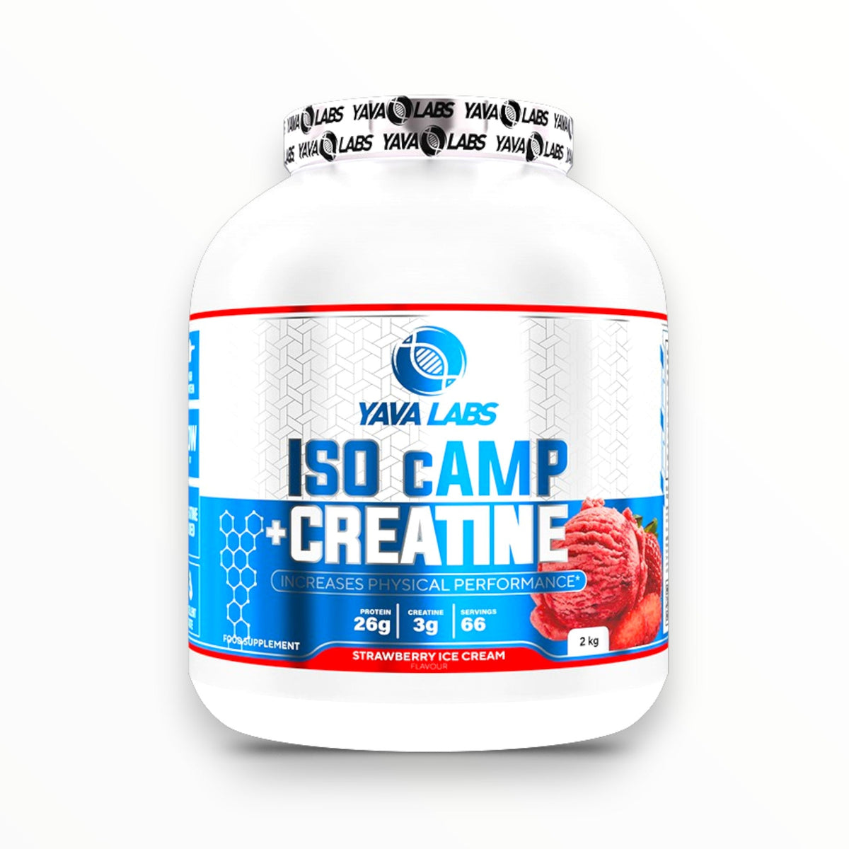 Yava Labs ISO cAMP + Creatine 2kg (66 Servings) | Whey Isolate + Creatine for Muscle Growth & Performance|In Power Fit Supplements Egypt