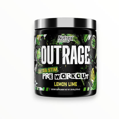 Nutrex Outrage Ultra Stim Pre-Workout Fruit Punch | High-Stimulant Energy & Focus Formula | 30 Servings