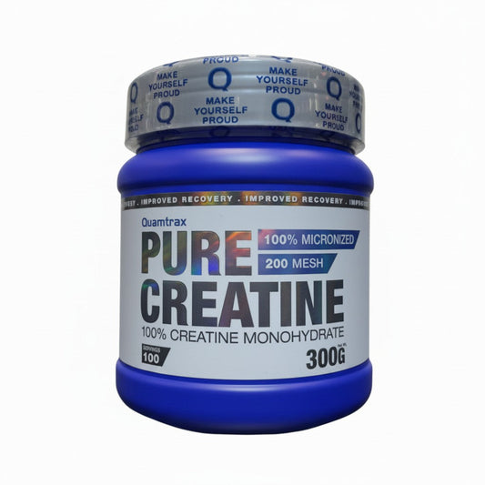 Quamtrax Pure Creatine 300g (100 Servings) | 100% Creatine Monohydrate for Strength & Power