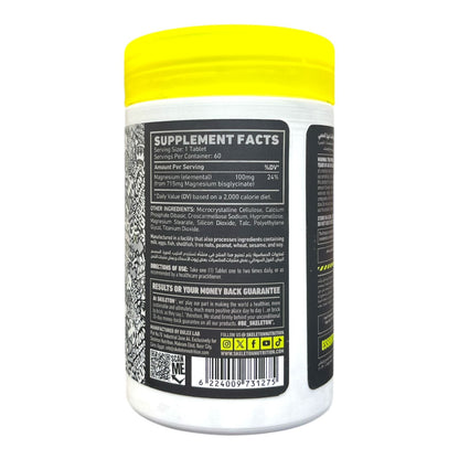 Skeleton Magnesium Glycinate 60 Tablets | Muscle Recovery, Sleep & Nervous System Support|In Power Fit Supplements Egypt