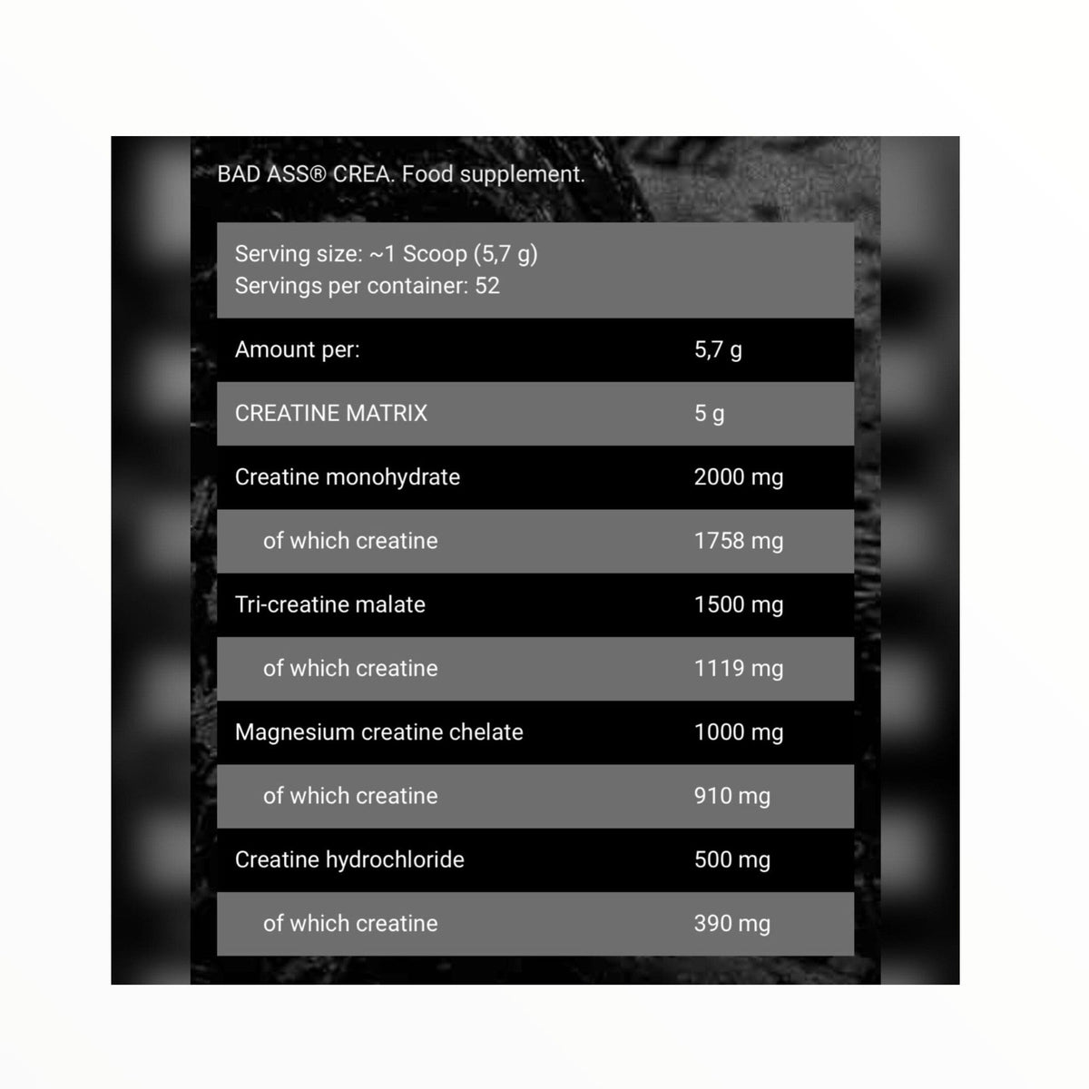 Bad Ass Crea 300g | Advanced Creatine Matrix | Fruit Massage Flavor | Strength & Recovery Formula
