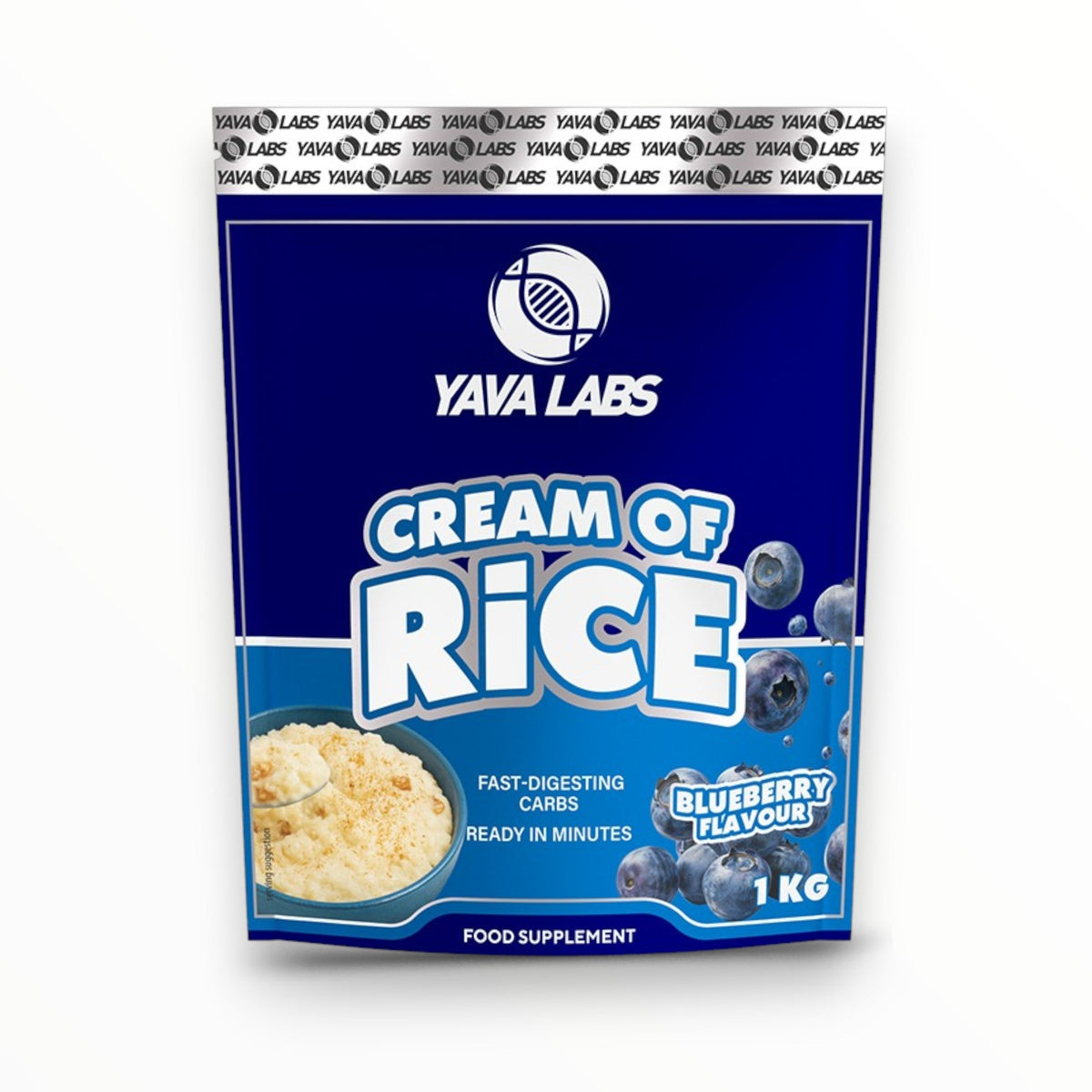 Yava Labs Cream of Rice Strawberry 1KG – Fast Digesting Carbs for Muscle Energy & Clean Bulking