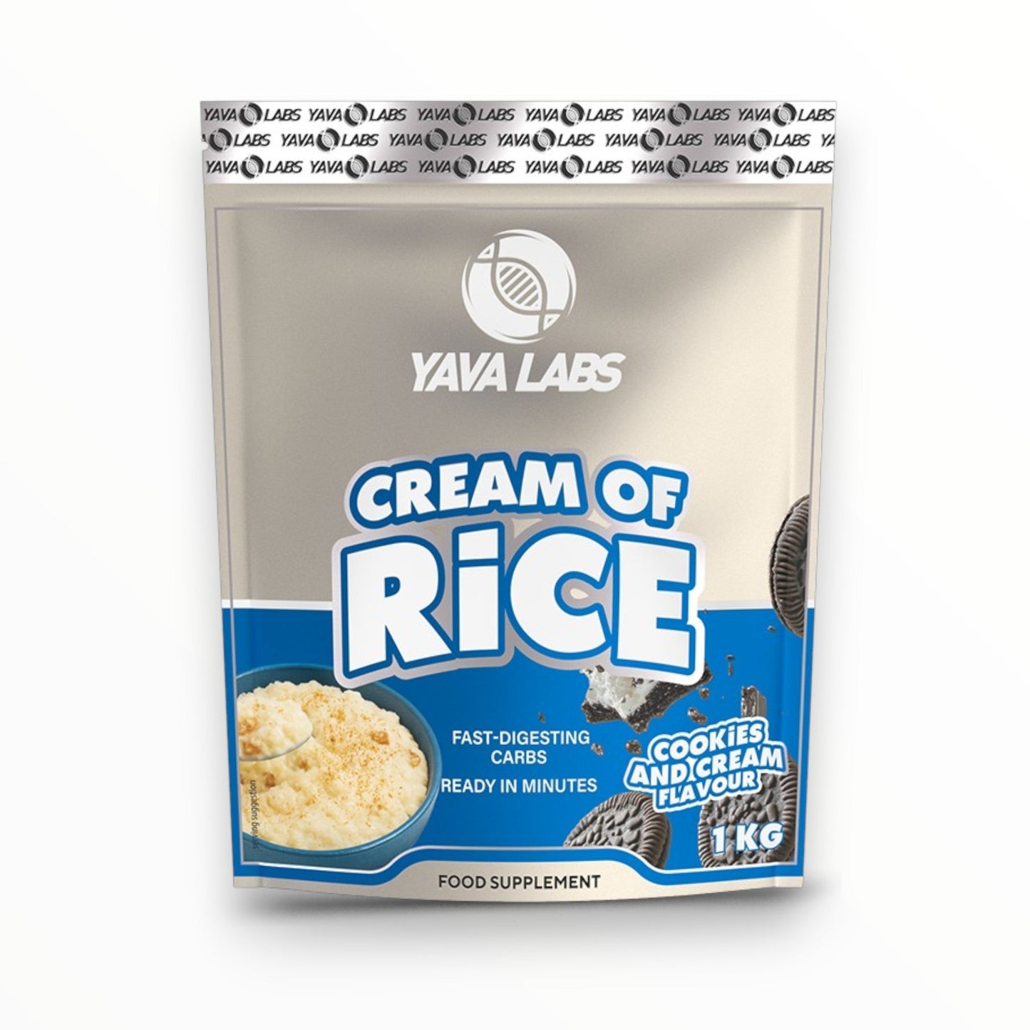 Yava Labs Cream of Rice Strawberry 1KG – Fast Digesting Carbs for Muscle Energy & Clean Bulking