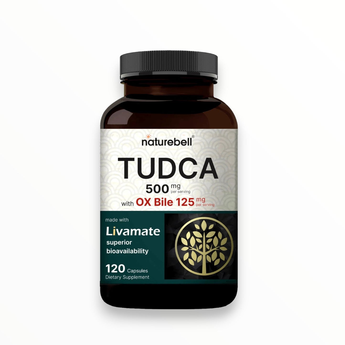 NatureBell TUDCA 500mg with Ox Bile 125mg – 120 Capsules | Liver Support Supplement