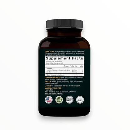 NatureBell TUDCA 500mg with Ox Bile 125mg – 120 Capsules | Liver Support Supplement