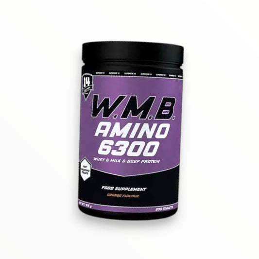 Superior 14 W.M.B Amino 6300 | Orange Flavor | Whey, Milk & Beef Amino Acids | 600 Tablets