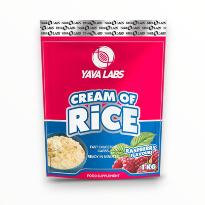Yava Labs Cream of Rice Strawberry 1KG – Fast Digesting Carbs for Muscle Energy & Clean Bulking