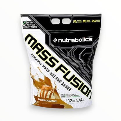 Nutrabolics Mass Fusion – Hardcore Mass Gainer, Salted Caramel, 5.44kg (12lbs)