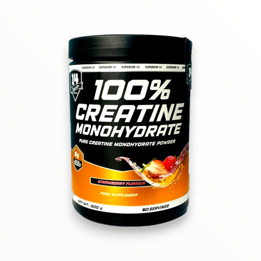 Superior 14 100% Creatine Monohydrate 300g | Strawberry Flavor | 5g Creatine | 50 Servings