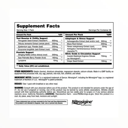 Animal TNT+ Men's Performance Boost – 30 Pill Packs | Daily Performance & Vitality Support