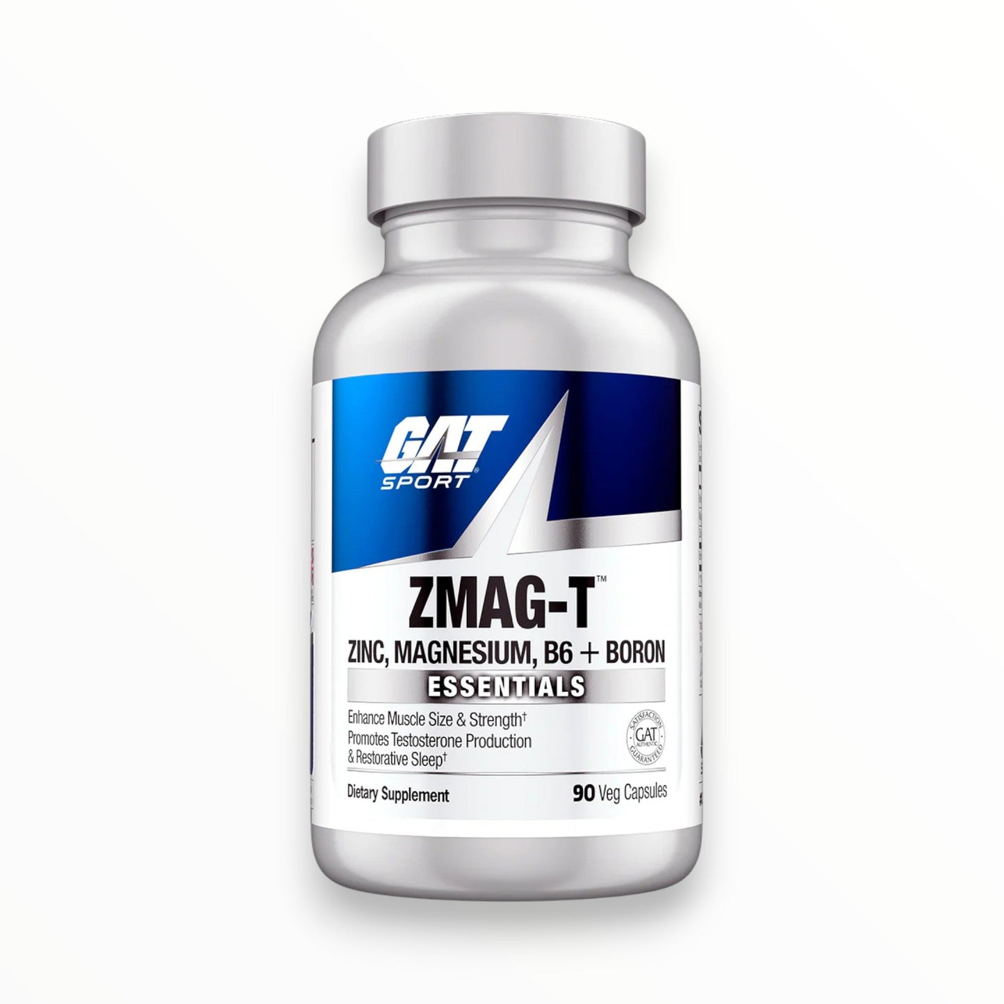 GAT Sport ZMAG-T – Zinc, Magnesium, Vitamin B6 & Boron for Testosterone & Recovery, 90 Veg Capsules